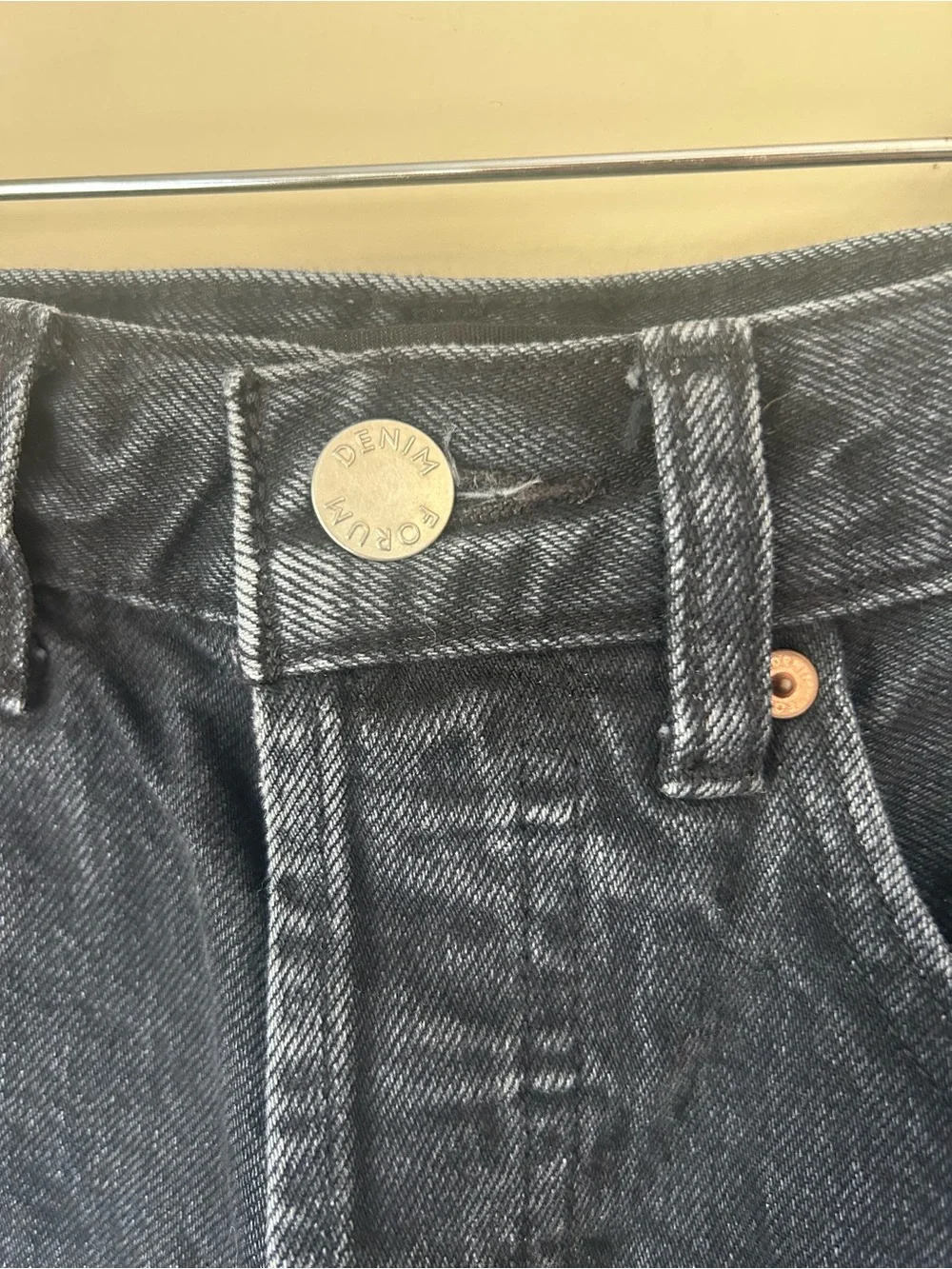 Denim Forum The Joni Loose Long Short Black Denim